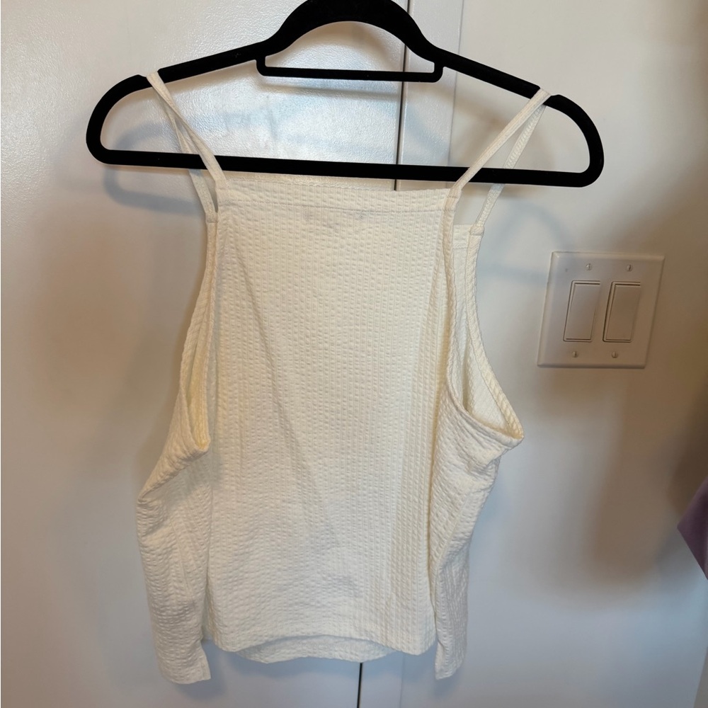 Madewell Ivory Textured Square-Neck Cami - Picture 3 of 3